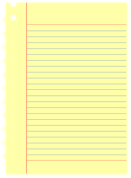 438x594 Notebook Paper Clipart