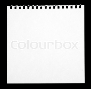 320x312 Blank White Paper Sheet With Torn Holes In Left Side Isolated