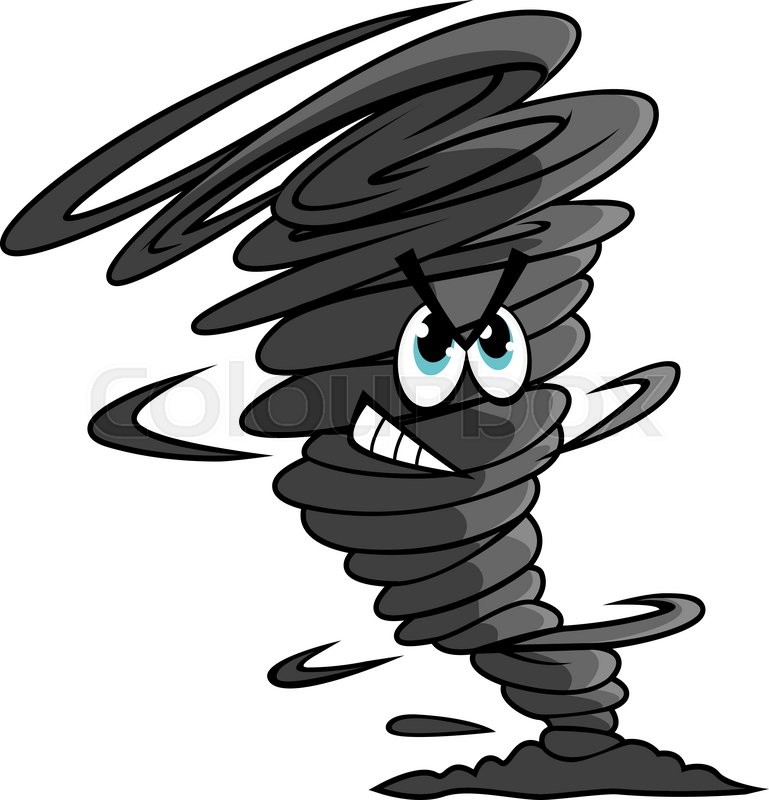 769x800 Danger Dark Gray Tornado Funnel Cartoon Character Encircled By