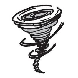 265x265 Whirling Tornado Temporary Tattoo