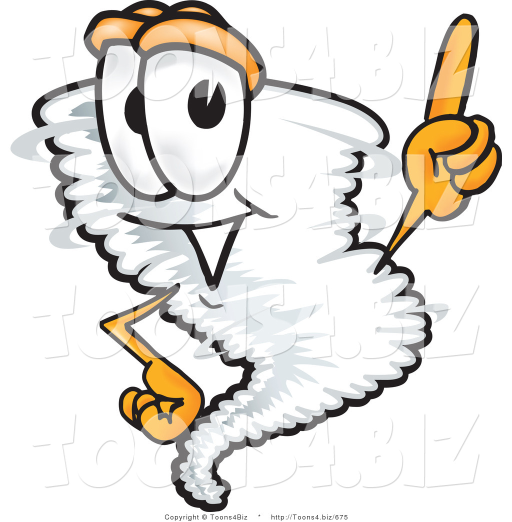1024x1044 Vector Illustration Of A Cartoon Tornado Mascot Pointing Upwards