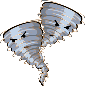 297x300 Twin Orange Tornado Clip Art
