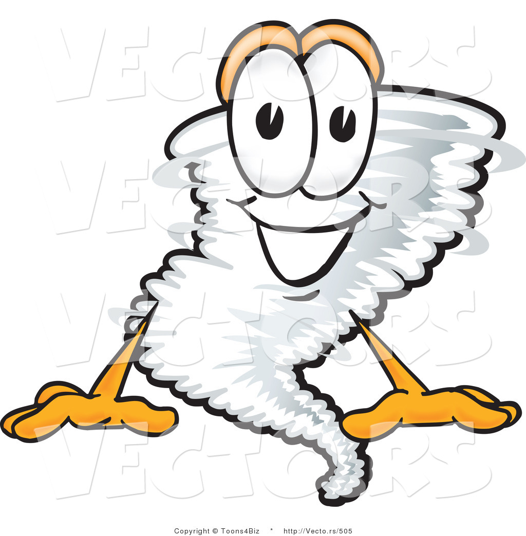 1024x1044 Vector Of A Cartoon Tornado Mascot Sitting With A Smile By