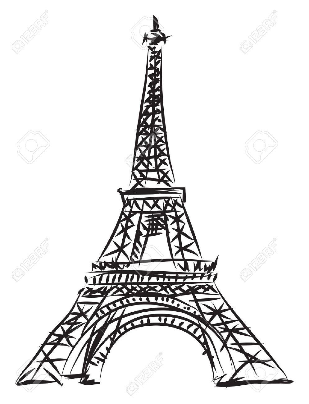 995x1300 Eiffel Tower Clipart Drawn