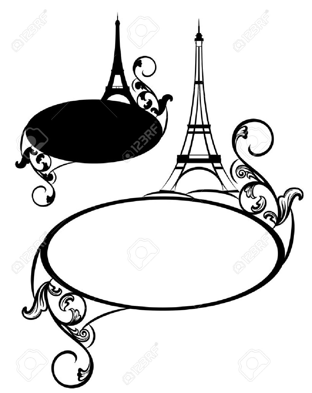 1034x1300 Eiffel Tower Clipart Frame French