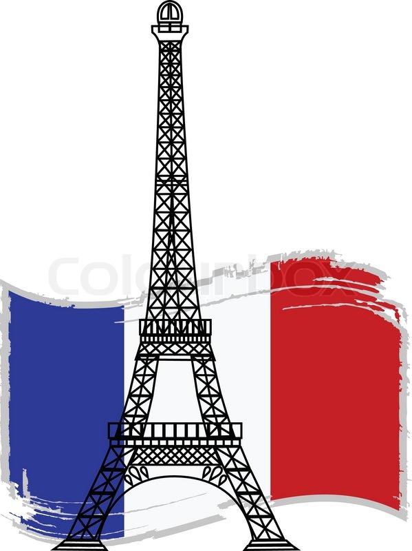 599x800 Eiffel Tower Clipart French Flag