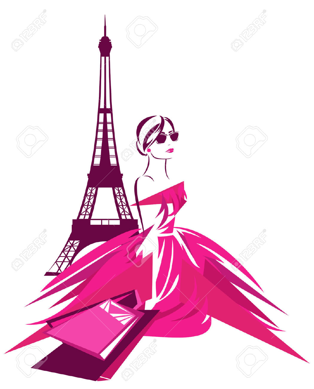 1050x1300 32042085 Fashion Shopping In Paris Design Beautiful Woman Wearing