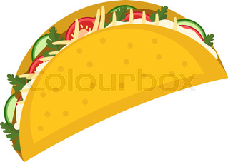 319x227 Taco Coloring Book. Traditional Mexican Food In Linear Style