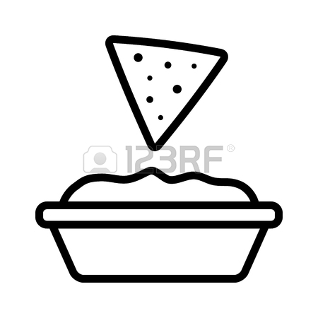 450x450 Tortilla Chips Or Nachos Tortillas Line Art Icon For Apps