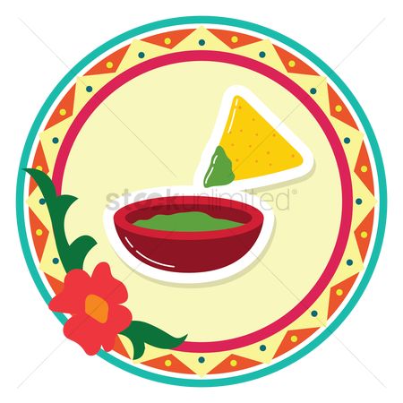 450x450 Free Guacamole And Tortilla Chips Stock Vectors Stockunlimited
