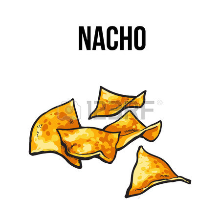 450x450 Nachos, Traditional Mexican Food Made Of Corn Tortilla With Salsa
