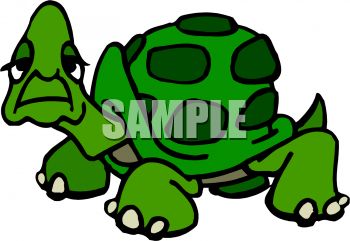 350x241 Picture Of A Turtle Cartoon In A Vector Clip Art Illustration
