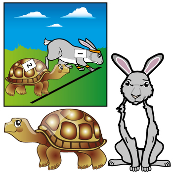 350x350 Aesop's Fables The Tortoise And The Hare Clip Art Set By Studio