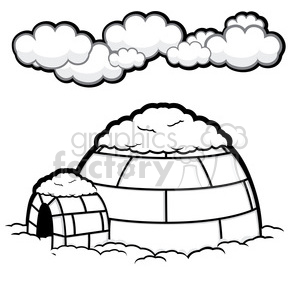 300x300 Royalty Free Vector Igloo 007 385542 Vector Clip Art Image