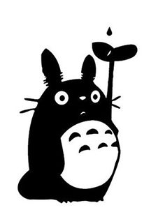 236x314 My Neighbor Totoro Hand Cut Black Silhouette By Cuttingpixels