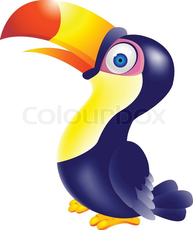 672x800 Toucan Bird Cartoon Stock Vector Colourbox