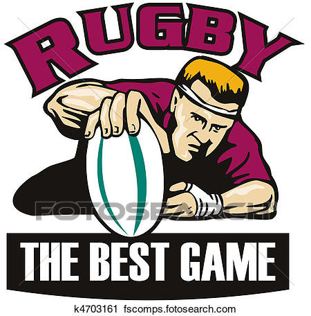 450x456 Clipart Of Rugby Player Ball Try Best Game K4703161