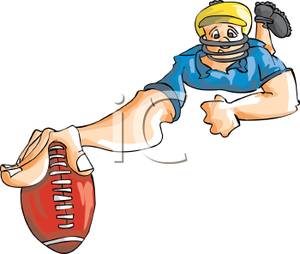 300x254 Football Player Diving To Make A Touchdown