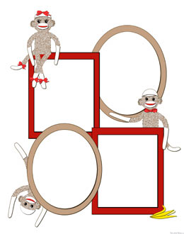 260x330 Free Scrapbook Pages, Thanksgiving, Turkey, Sock Monkey, Football