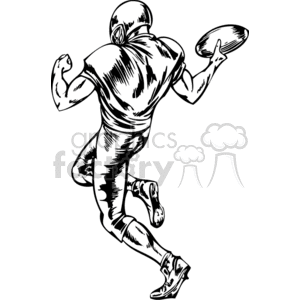 300x300 Royalty Free Football Player Celebrating A Touchdown 374552 Vector