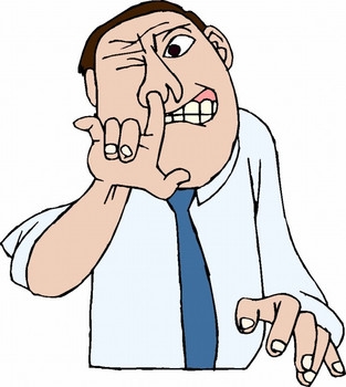 313x350 Touching Nose Clipart