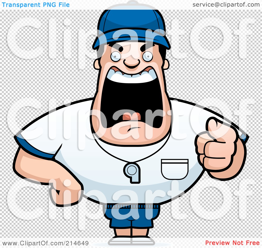 1080x1024 Royalty Free (Rf) Clipart Illustration Of A Tough Coach Man