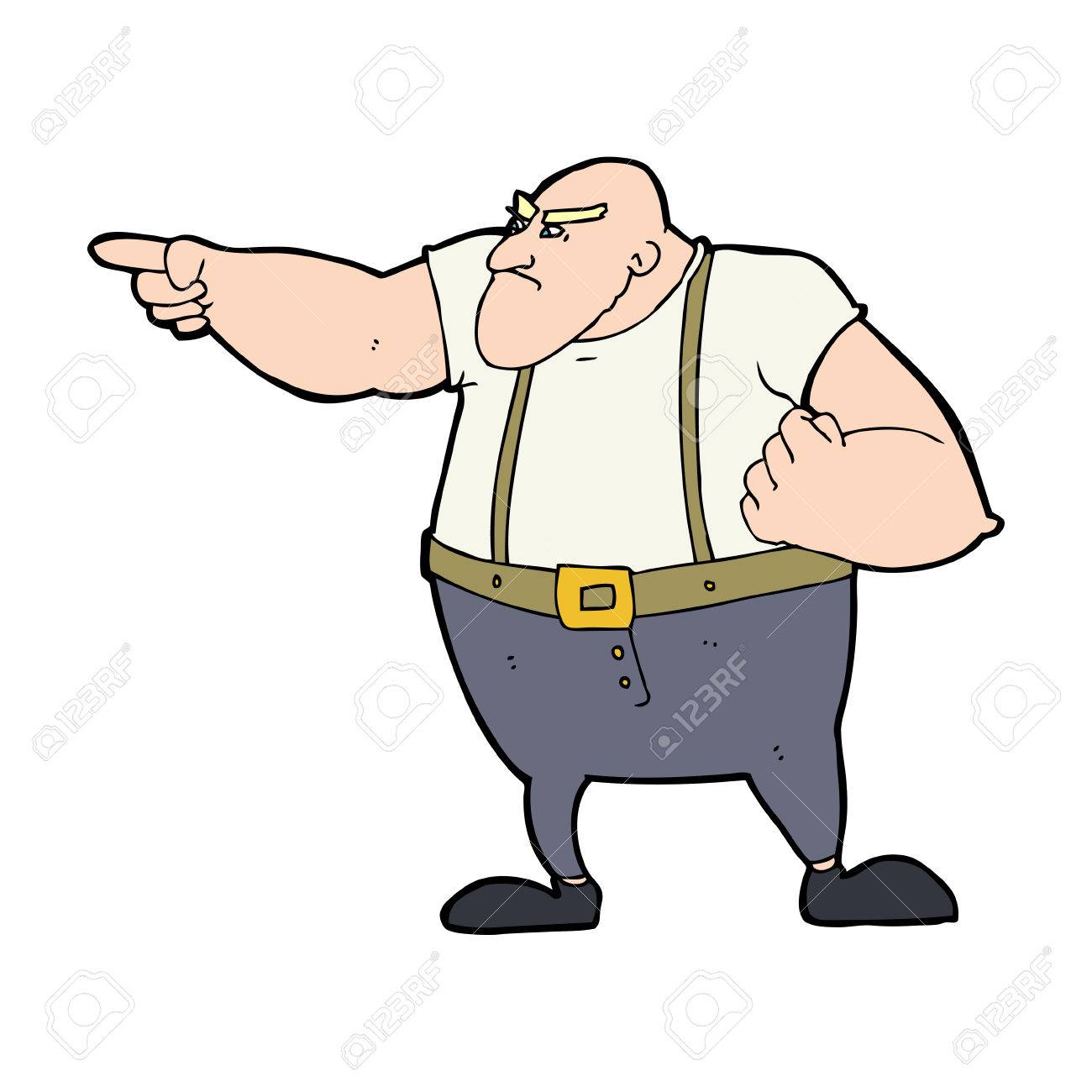 1300x1300 Cartoon Angry Tough Guy Pointing Royalty Free Cliparts, Vectors