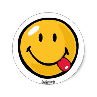 324x324 Smiley With Tongue Stickers Zazzle
