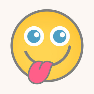 300x300 Teasing Face Vector Smiley Royalty Free Stock Image