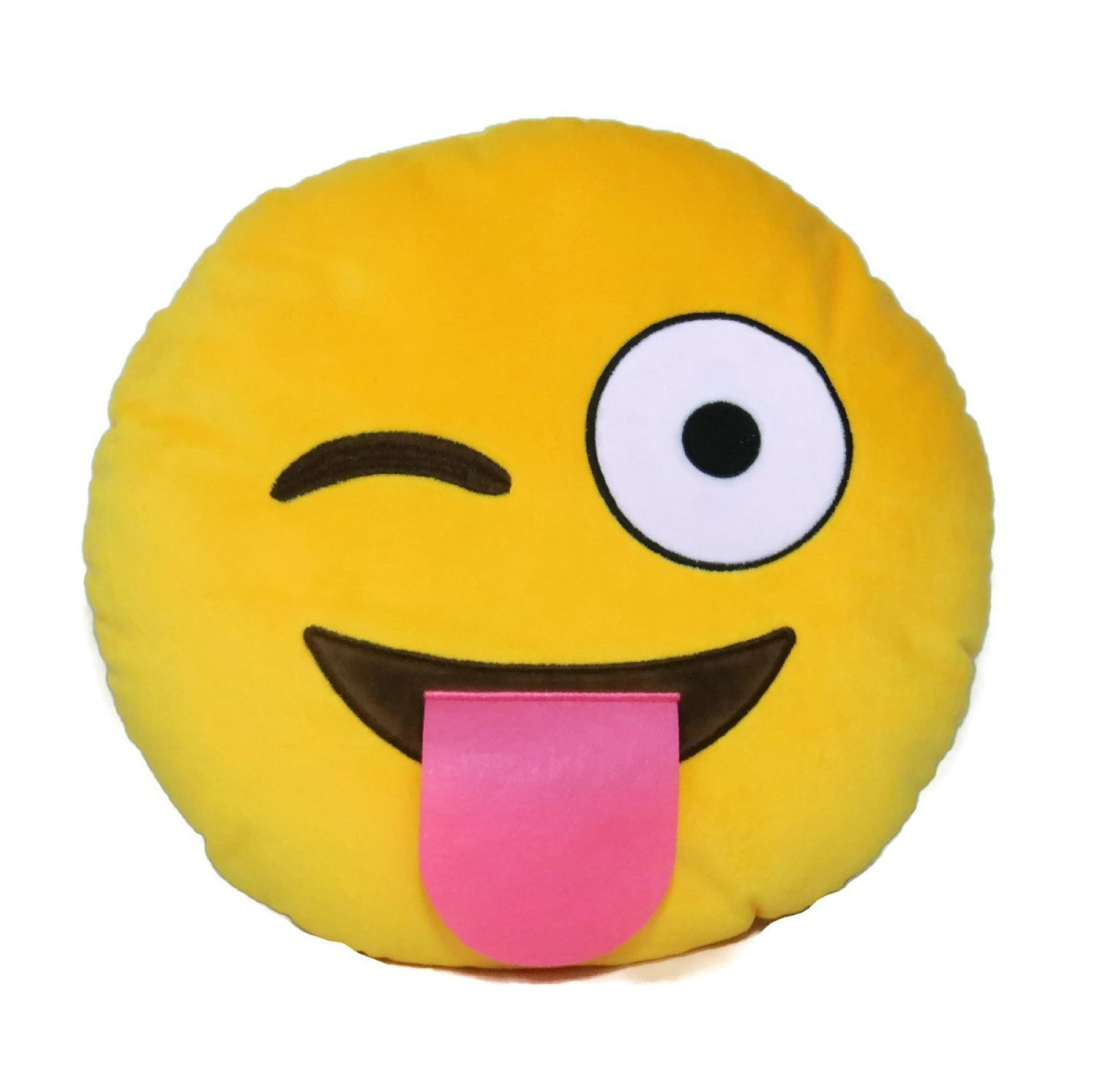 1500x1498 Emoji Smiley Emoticon Stuffed Plush Soft Round Car Head Rest