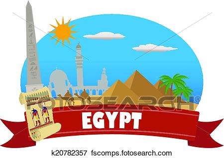 450x318 Clip Art Of Egypt. Tourism And Travel K20782357