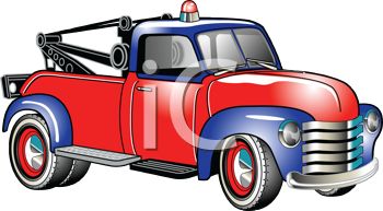 350x193 Royalty Free Clip Art Image Classic Old Wrecker Tow Truck