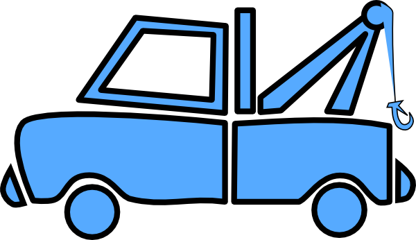 600x346 Blue Tow Truck Clip Art