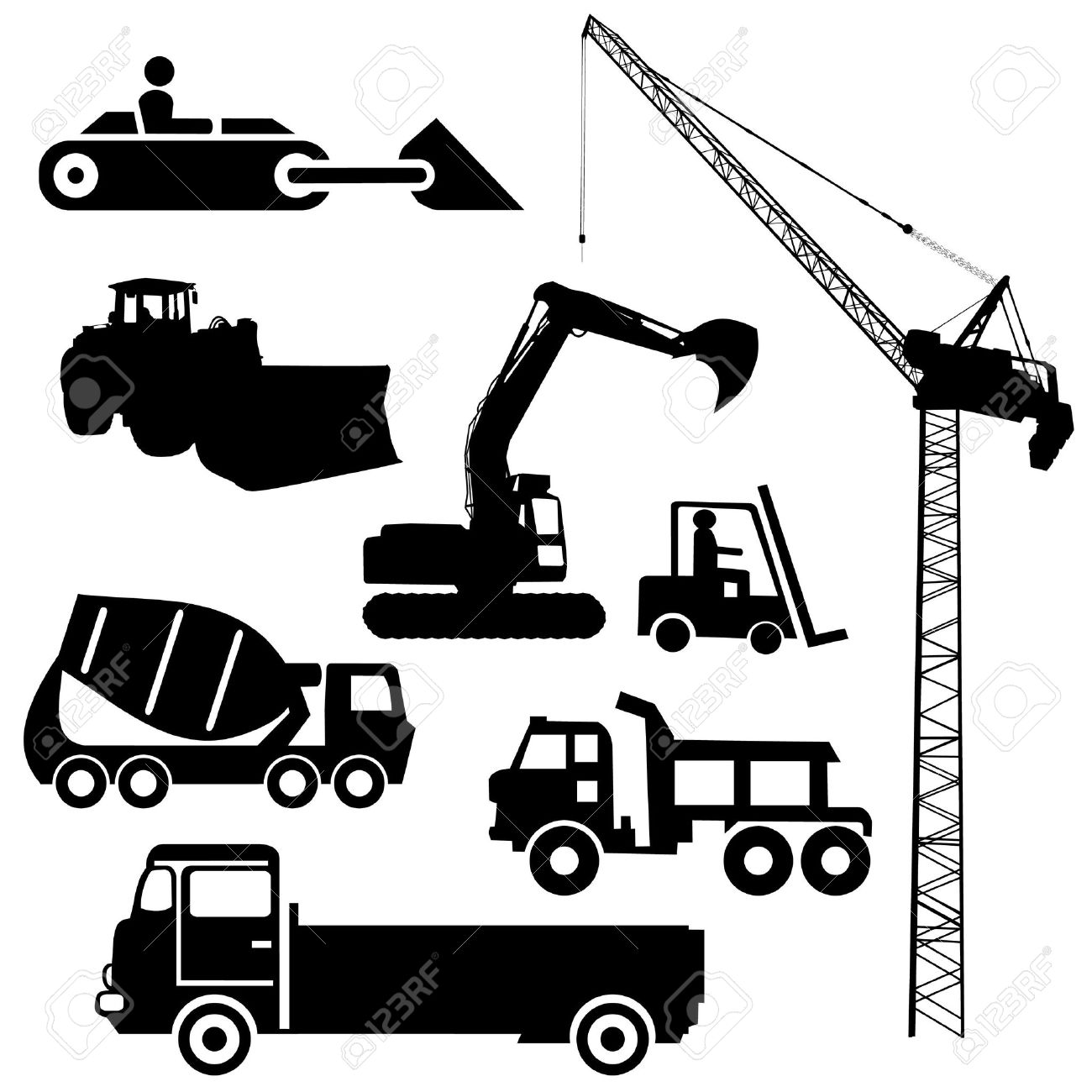 1300x1300 Crane Clipart Excavator