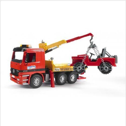 500x500 Man Tow Truck With Functional Jeep Wrangler Toy