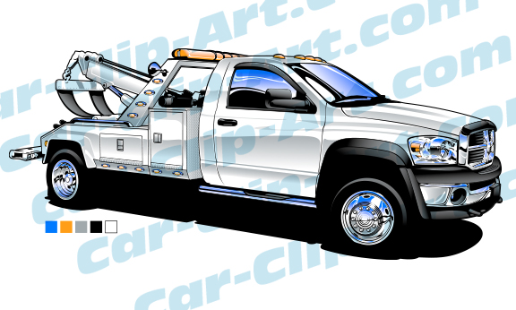 576x346 Dodge Ram Light Duty Tow Truck Vector Art Car Clip