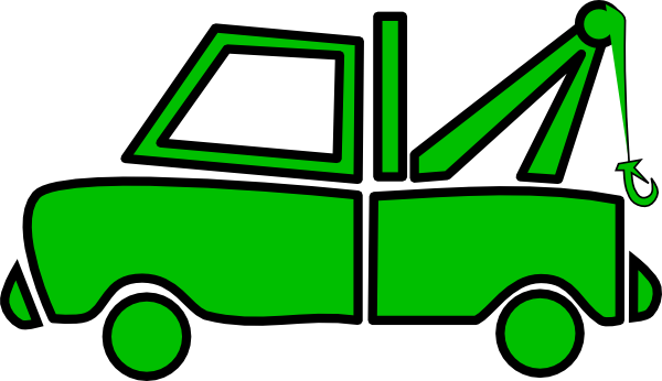 600x346 Green Tow Truck Clip Art