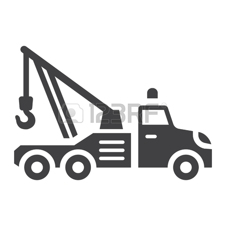 450x450 Tow Truck Filled Outline Icon, Transport And Vehicle, Service