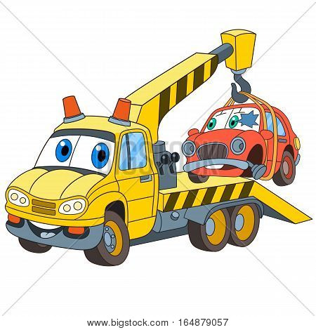 450x470 Cartoon Vehicle Transport. Tow Vector Amp Photo Bigstock