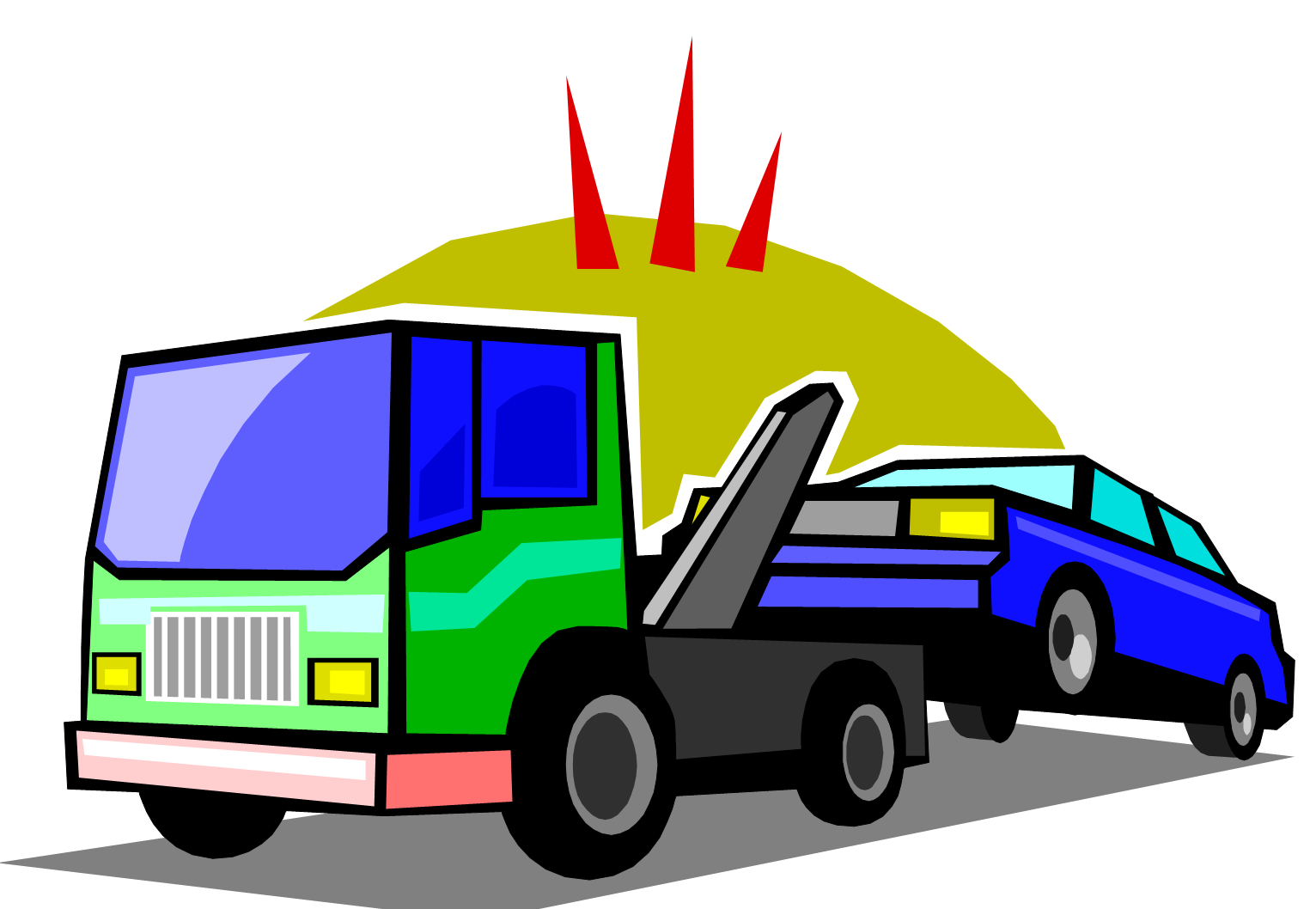 1532x1058 Towing Truck Vector Png Clipart