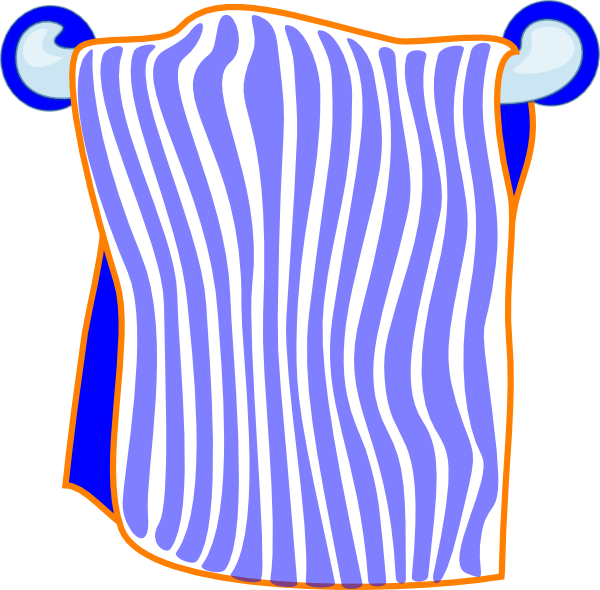 600x590 Bath Towel Blue Clip Art