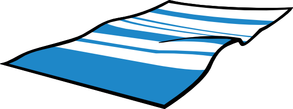 600x223 Summer Beach Towel Clip Art