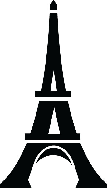 343x600 Eiffel Tower Landmark Clip Art For Custom Engraved Products