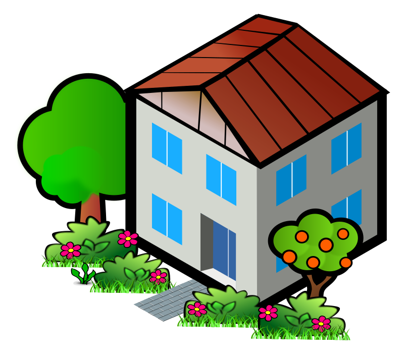 800x701 City House Clipart