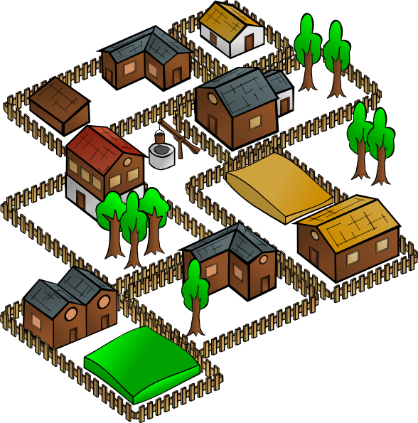 588x595 Village 2 Clip Art