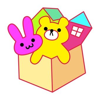 340x340 Free Silhouettes Toy, Toy Box, Children