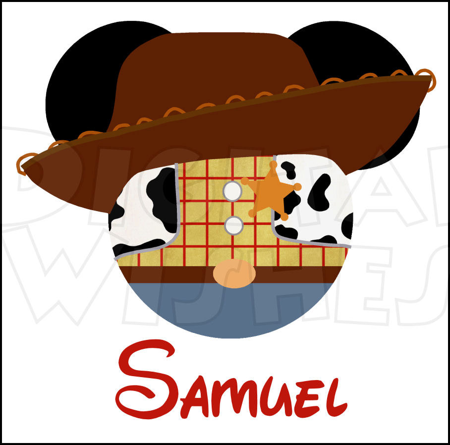 908x898 Woody Toy Story Mickey Mouse Head Ears Digital Iron