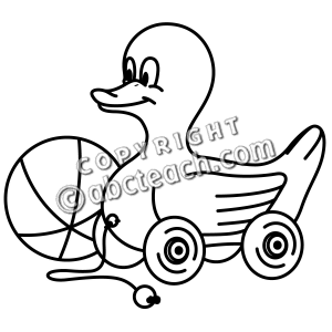 300x300 Black White And Duck Toy Clipart