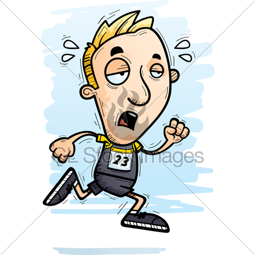 500x500 Exhausted Cartoon Track Athlete Gl Stock Images