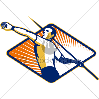 325x325 Shot Put Track And Field Athlete Cartoon Gl Stock Images